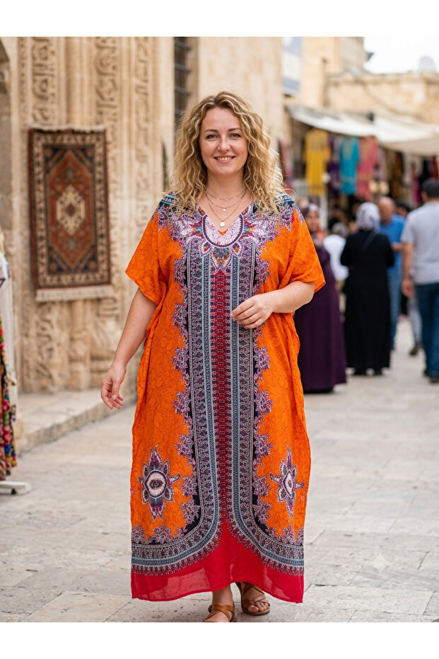 Plus Size Dress, Oversized Comfortable Cut Flowy Mother's Dress