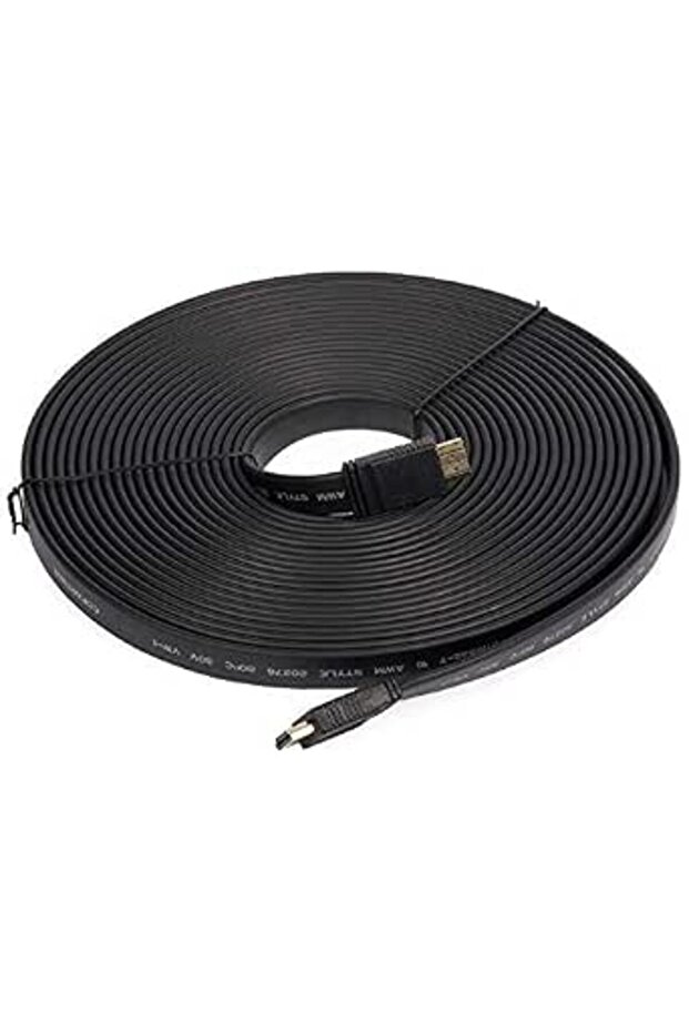 كابل HDMI مسطح 10 متر، أسود، يدعم دقة 4K × 2K، متوافق مع PS3، Xbox360، التلفزيونات والمزيد