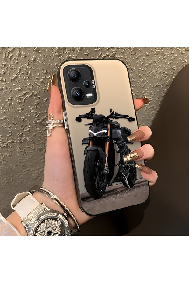 Redmi Note 12 5g Compatible Cool Sport Motorcycle Printed Matte Quality Soft Silicone Case