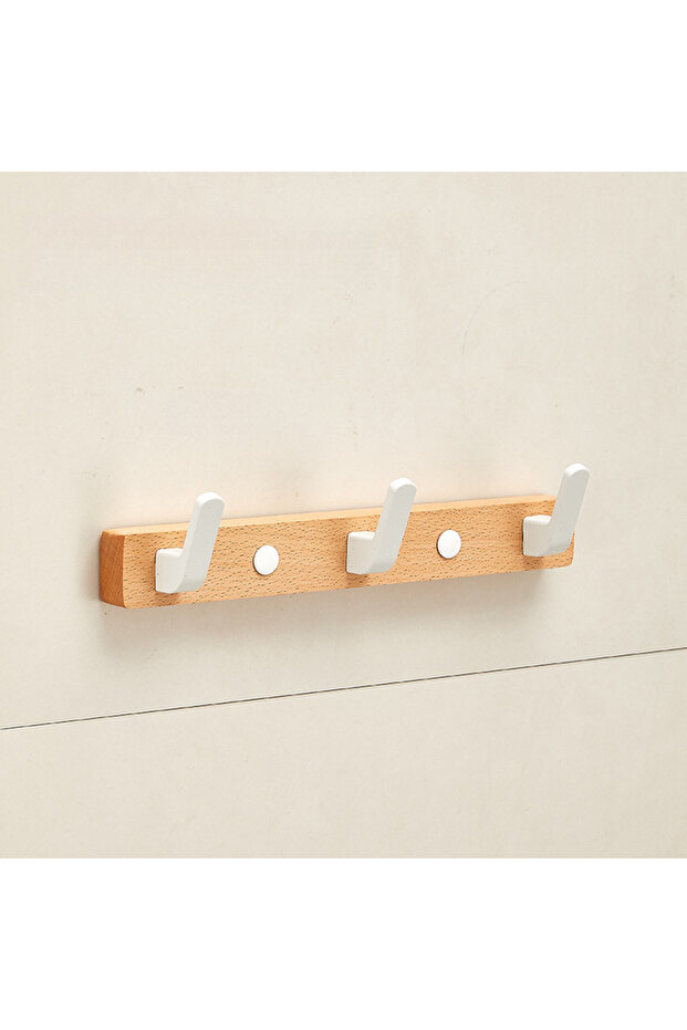 Coat hooks, thickened wall hooks for coats and hats, wall hooks, decorative hooks for coats, bags, towels, and hats (white - 3 hooks)