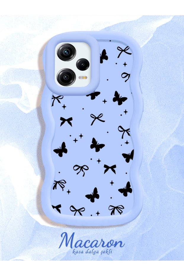 Redmi Note 12 Pro 5g Compatible Thin Butterfly Bow Printed Soft Structure Daily Use Phone Case