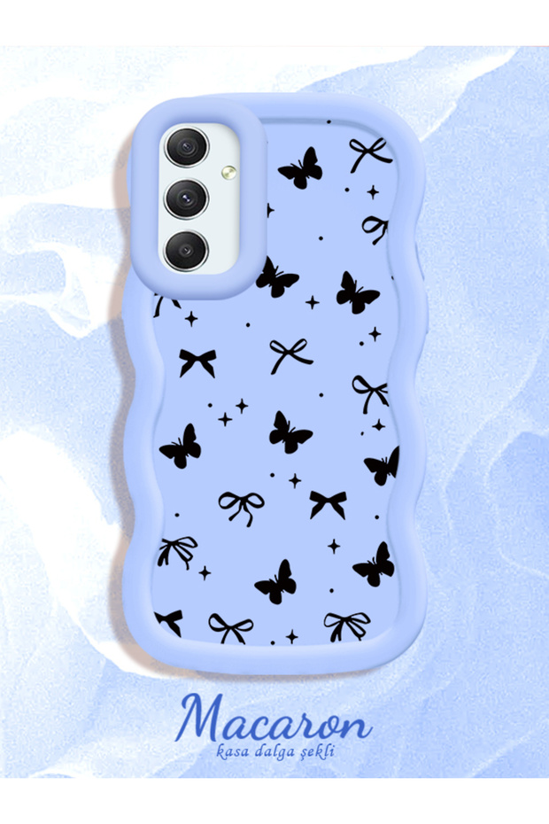 Samsung Galaxy A34 Compatible Thin Butterfly Bow Printed Soft Structure Daily Use Phone Case