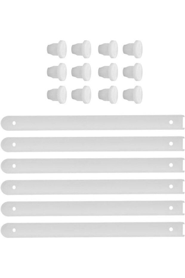 White plastic drawer slide set - drawer slides - storage cabinet - drawer hardware
