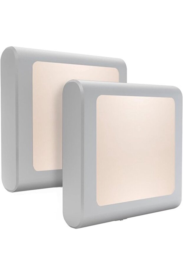 Photosensitive Night Light Plug-in Automatically Turns On Off Dimmable Warm White Energy-Efficient Safe 2-Piece Set
