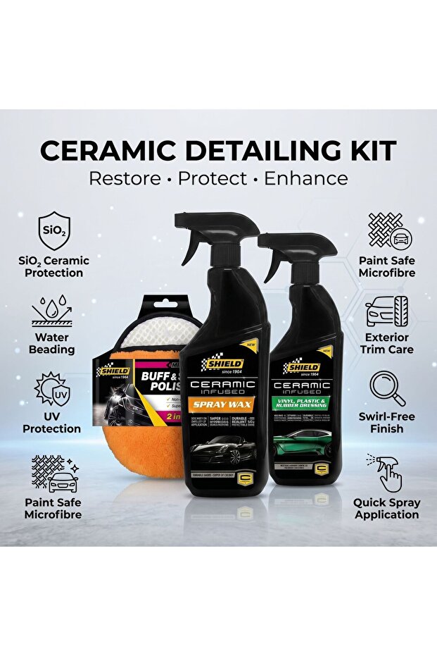 Ceramic Premium Trio Bundle - Detailer, Vinyl Coating & Leather