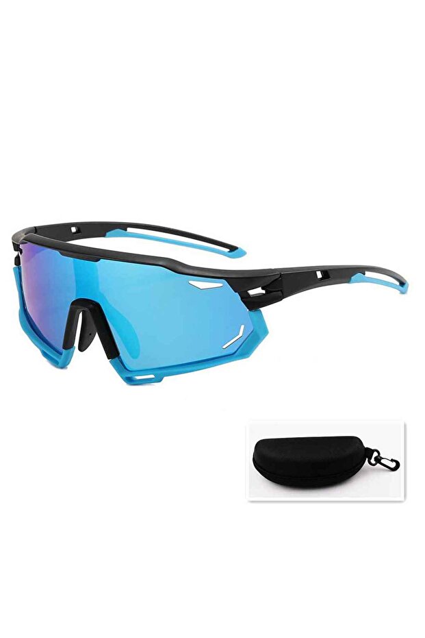 Sports glasses, polarized sunglasses, cycling sunglasses - blue