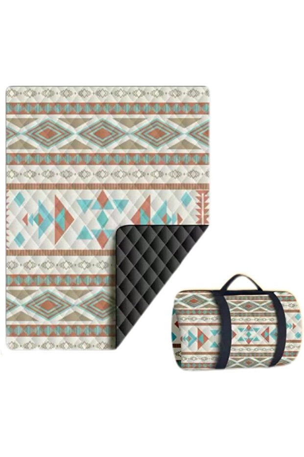 200x300cm Extra Large Foldable Waterproof Picnic Blanket (Bohemian Style)
