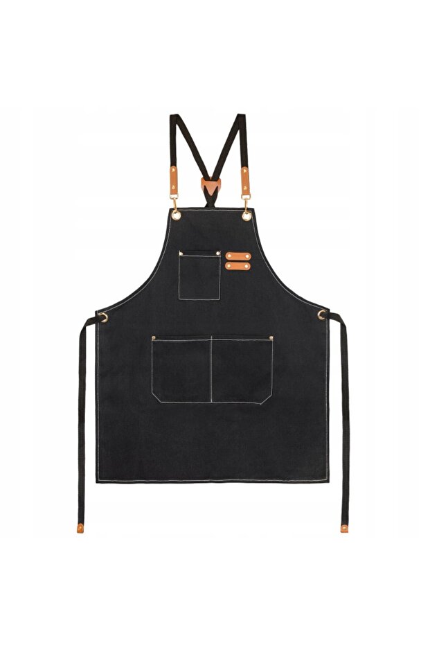 Solid color male waiter/bartender apron/chef cross straps