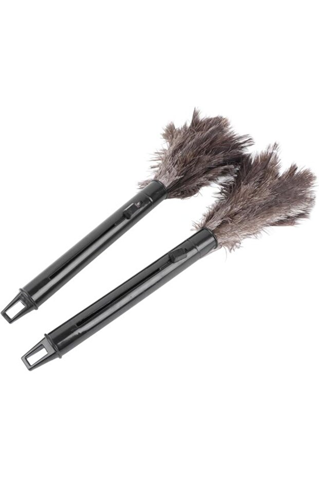 Adjustable Feather Duster - Retractable Dust Brush - Efficient Cleaning - Ostrich Feathers - 2-piece - Not specified