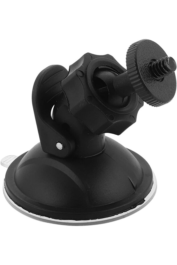 DVR bracket with suction cup and thread design, flexible and adjustable angle, secure connection, suitable for various dashcams.