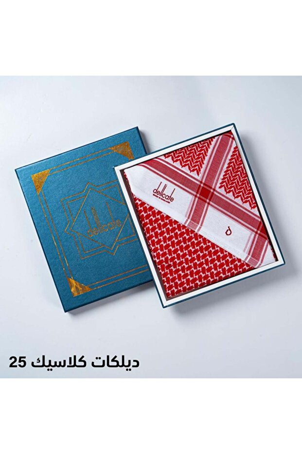 Dark Red Shemagh Delicatek Classic 25