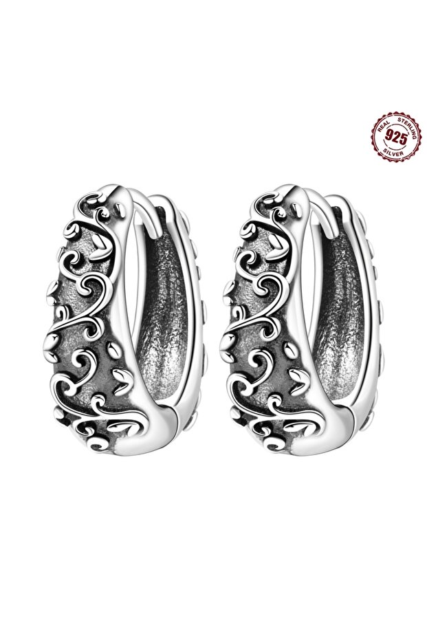OTE4085 MISEFF 2025 Earrings 925 Sterling Silver Retro Style Vine Hoop Earrings Evening Party Silver