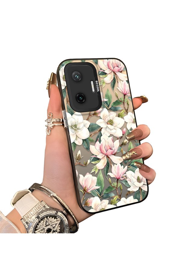 Xiaomi Poco F7 Compatible Hard Acrylic Back Silicone Edge Lens Protection Case