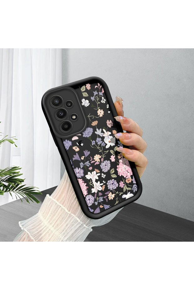 Samsung Galaxy A23 4G/5G Compatible Black Silicone Case Shockproof with Camera Protection