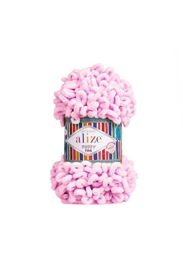 Puffy Fine Hand Knitting Yarn 5 Pack - 185 - 100 Gr. 14.5 Meters. Finger Knitting Yarn