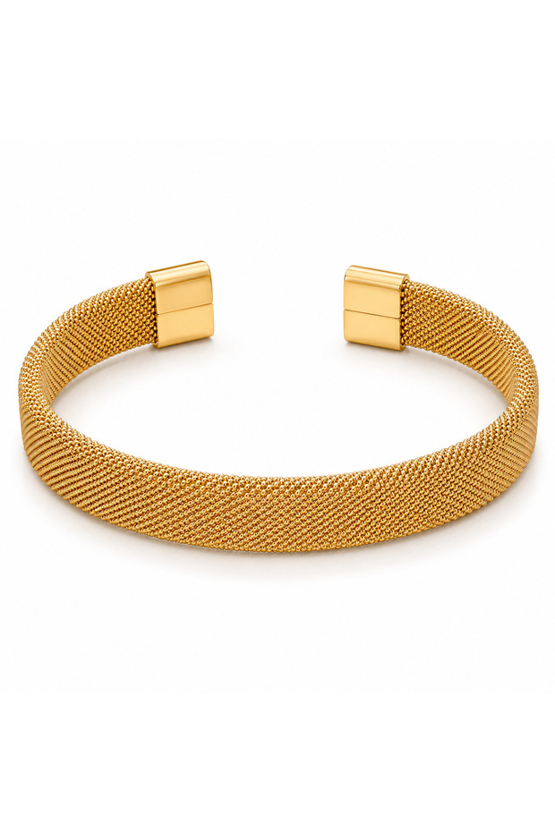 Women's Gold Plated Adjustable Mesh Bracelet - Nickel Free