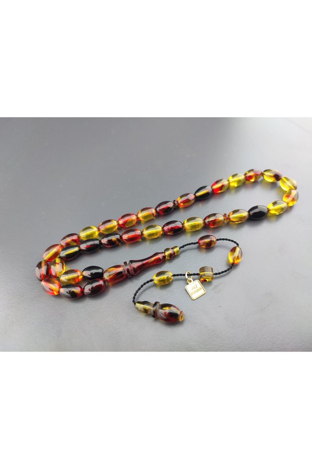 Ali Baba Masterpiece Colorful Gemstone 2 Layers Polished Fire-Red Amber Certified 10220