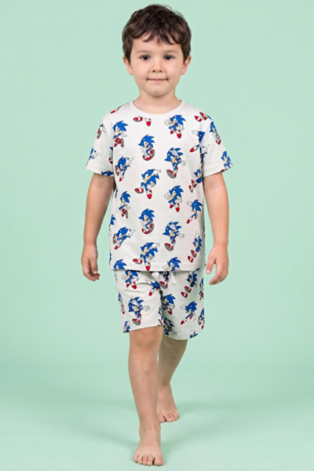 Sonic Print Shorts Pyjama Set