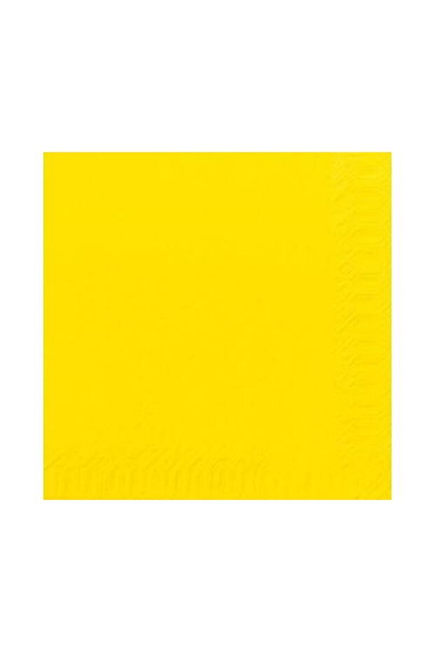 مناديل ورقية صفراء مطبوعة بنمط عادي 33x33