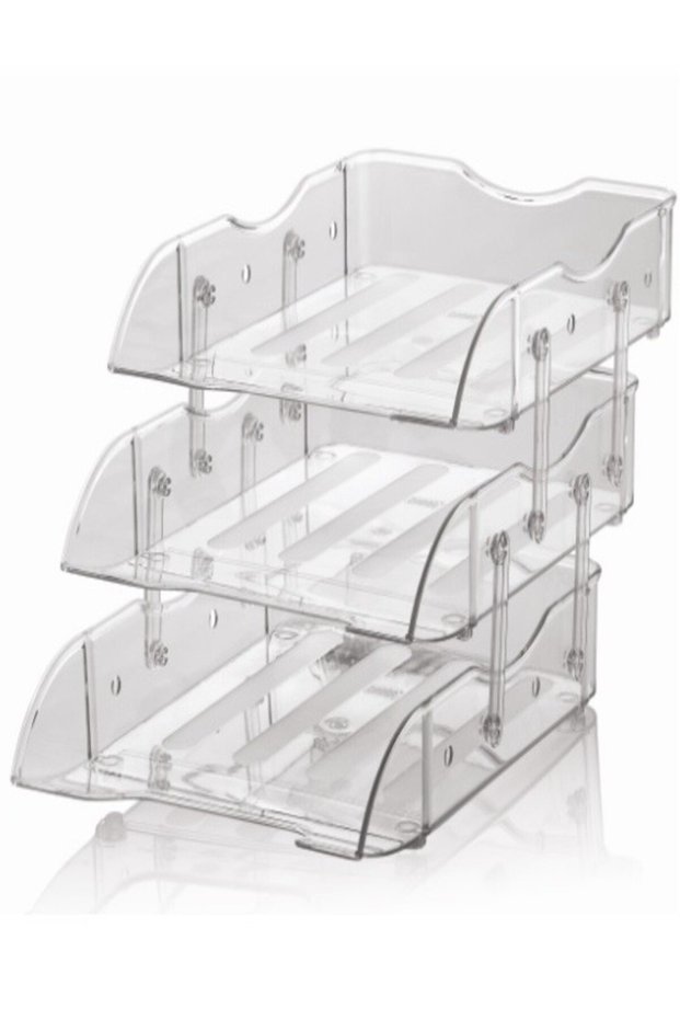 Document Rack Plastic 3-Piece Ark 2083 Transparent Movable