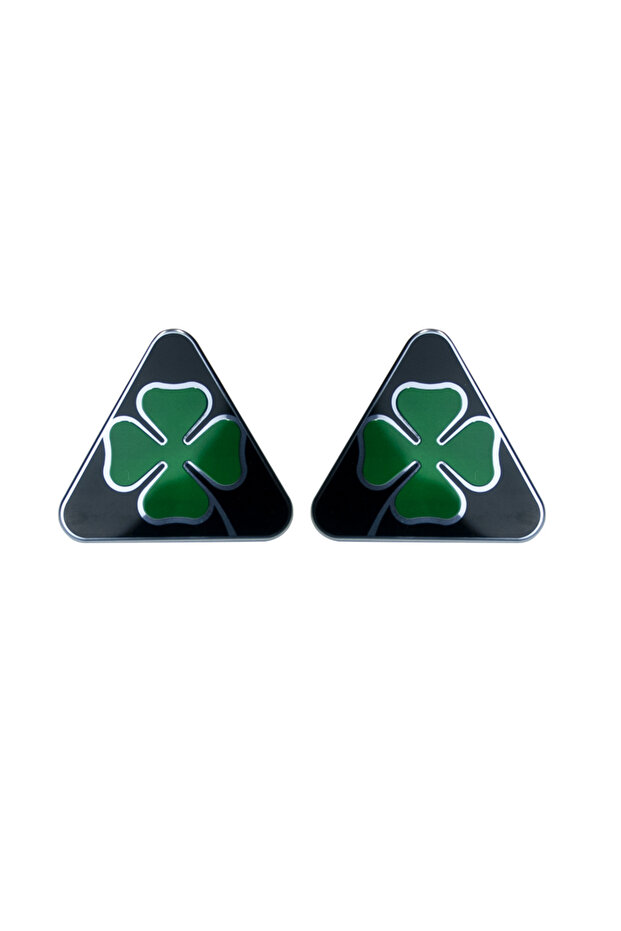 1pair Super Sport Quadrifoglio Badge Black Clover Emblem Fender Logo For Alfa Romeo Giulia Stelvio E