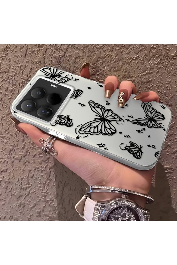 Mi 15t Pro Compatible Elegant Night Style Butterfly Case, Durable Protective Case for Daily Use