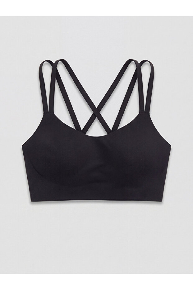 Black Underwire-Free Non-Padded Sports Bra