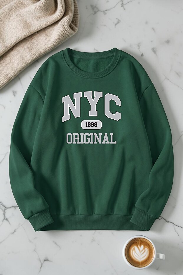 Unisex Nyc Original Printed Crew Neck Sweatshirt