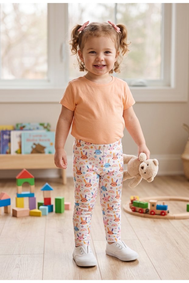 Cotton Flexible Baby and Kids Tights - 9 Months - 5 Years