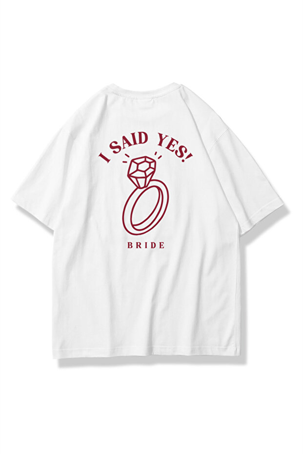 Women's I Said Yes Bride Tshirt White