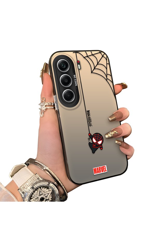 Tecno Camon 40 Pro 5g Cm7 Compatible Silicone Edge Hard Back Case Couple Phone Cover Spiderman Pattern