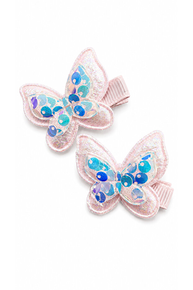 Sequin Butterfly Clasp Buckle Light Pink
