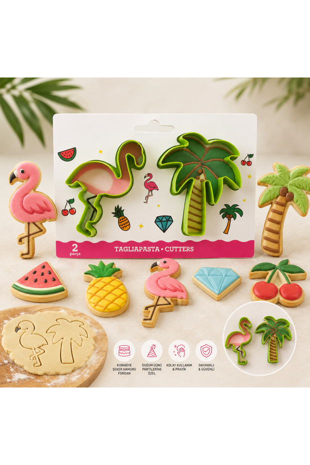 2 Piece Animal Figure Cookie-Ceramic Mold Set