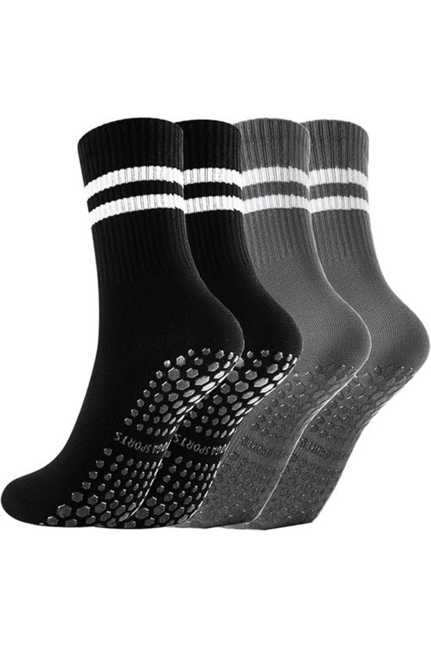 These unisex, non-slip yoga and Pilates socks are suitable for ballet, gymnastics, dance, trampoline, pole exercises, other similar activities.
