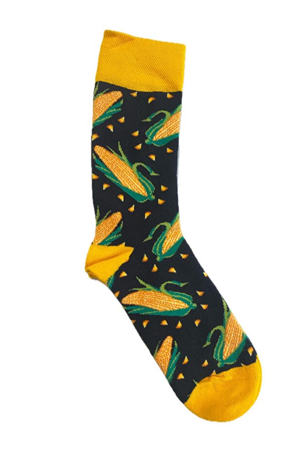 Quality Comfortable Breathable Corn-Patterned Unisex Socks (Size 41-46)