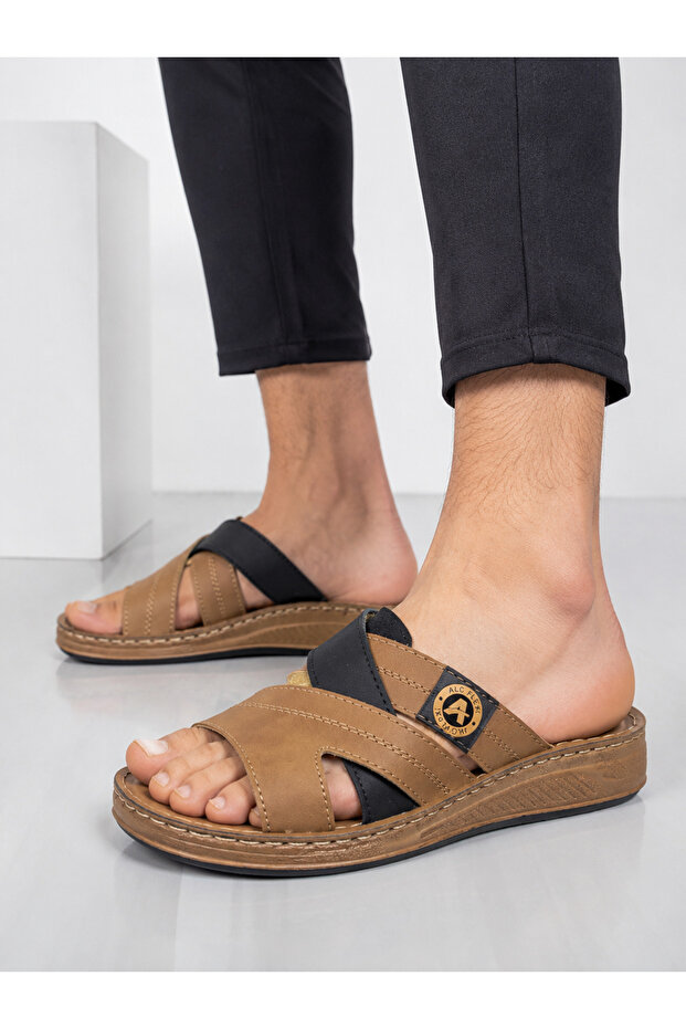 Alc Men's Soft Orthopedic Sole Home Daily Slippers