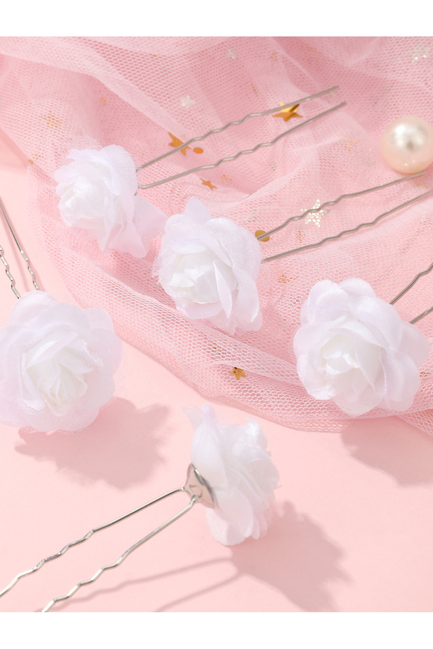Set of 5 - Flower Hair Pins