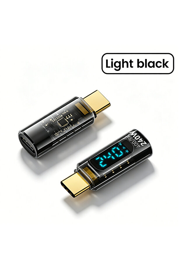 Light black NNBILI 240W Adapter 5A USB4 80Gbps Digital Display Type C to Type C OTG 8K@60Hz Transfer