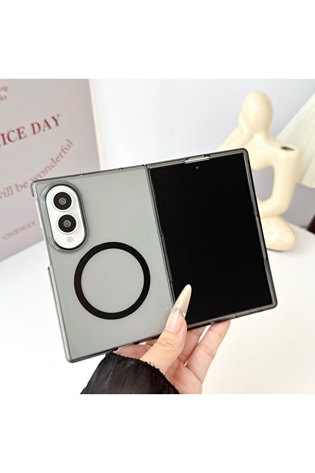 Galaxy Z Fold 8 Clear Black Translucent for Magsafe Wireless Charge Case for Z Fold 8 Ultra Fold8