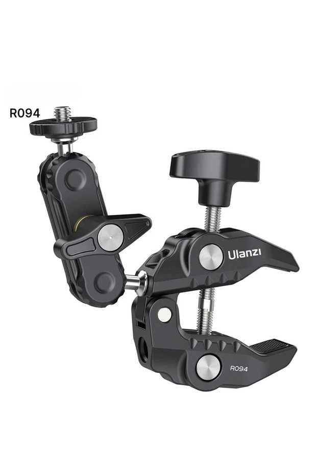 Black Packed Original Ulanzi R094 Super Clamp 14 & 38 Threads Max Load 1.5kg for Magic Arm LED Light