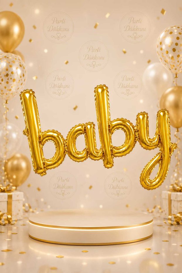 Gold Baby Foil Letter Balloon Set 40 Inch 100 cm Baby Shower Party Decoration Inflates with Air Only