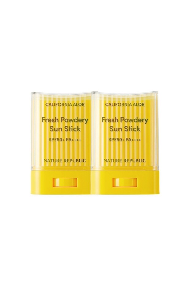 California Aloe Fresh Powdery Sun Stick SPF50+ (Pack of 2)