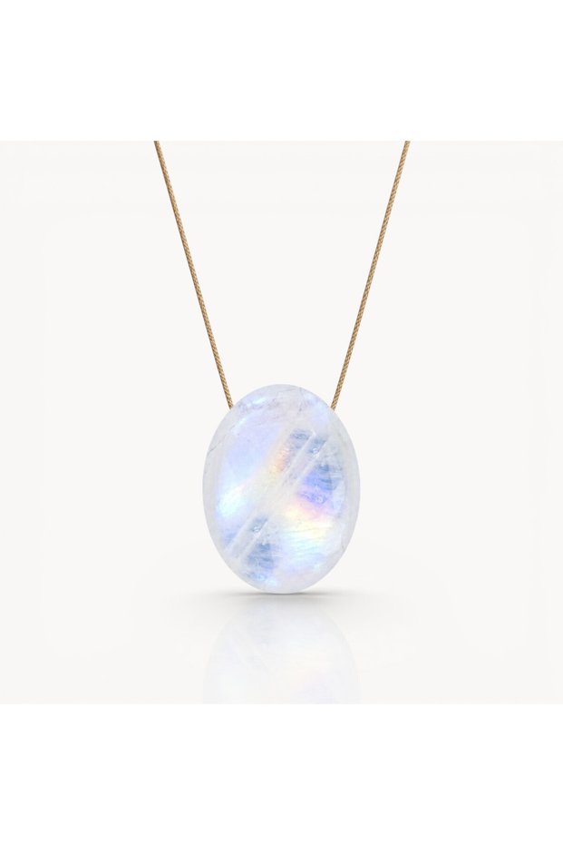 Zodiac Signs Collection 100% Natural Moonstone Pendant - Cancer Zodiac Stone