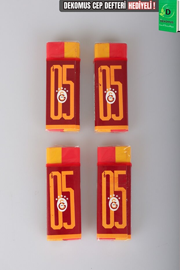 X Dekomus Licensed 4 Pieces Yellow Red Eraser
