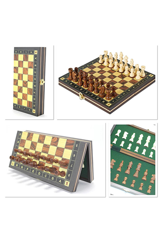 Wooden Magnetic Chess Set with Chamber Alk4224