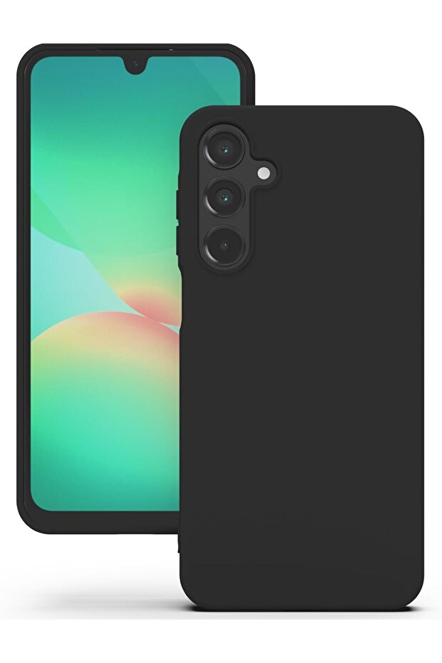 Silicone Case for Samsung Galaxy A26, Soft-Touch, Shockproof, DustProof, Anti-skin Phone Cover Black