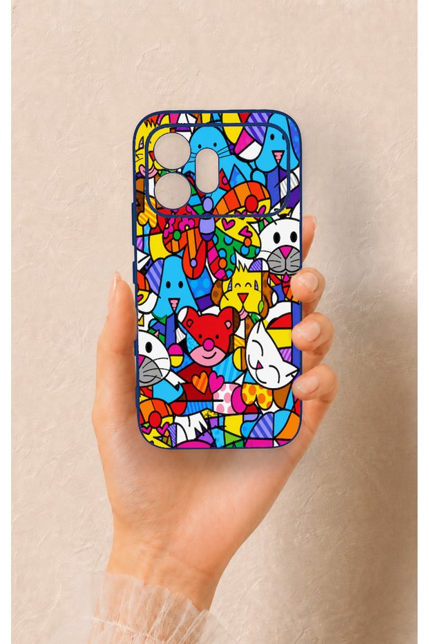 Honor 600 Compatible Britto Garden Patterned Silicone Case