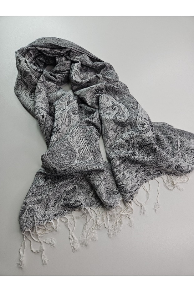 Paisley Patterned Double-Sided Jacquard Shawl 70 X 200 cm – Soft Textured
