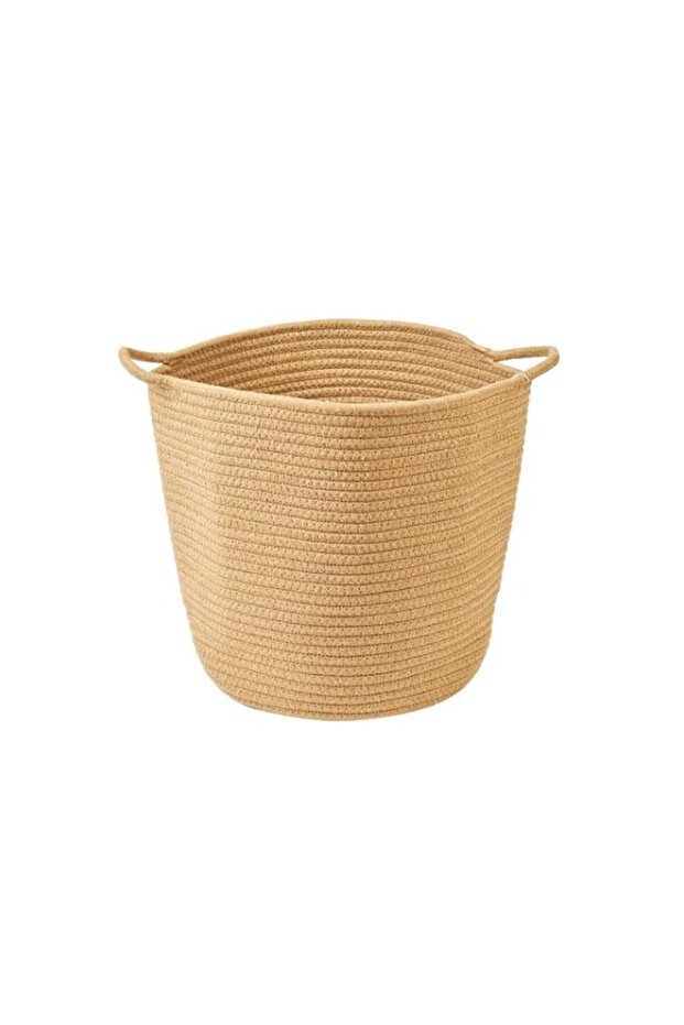 Homesmiths Cotton Rope Baske Upper Mouth Natural Dia30 X H30 Cm