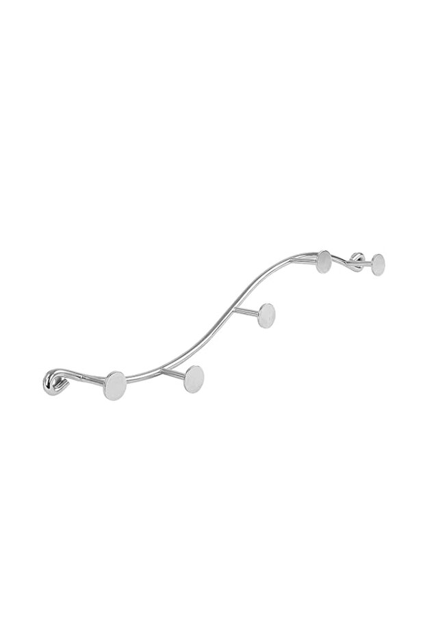 Spectrum Diversified Sweep 5-Hook Single Rack Wall Mount, Chrome (65070)